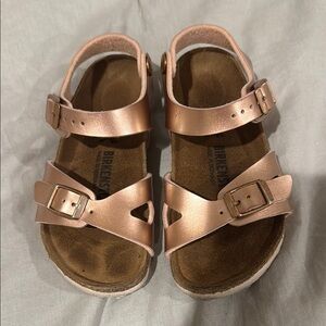 Birkenstock Rio AS Kids rose gold Metallic Copper Size 26 or 8/8.5 Sandals Shoes